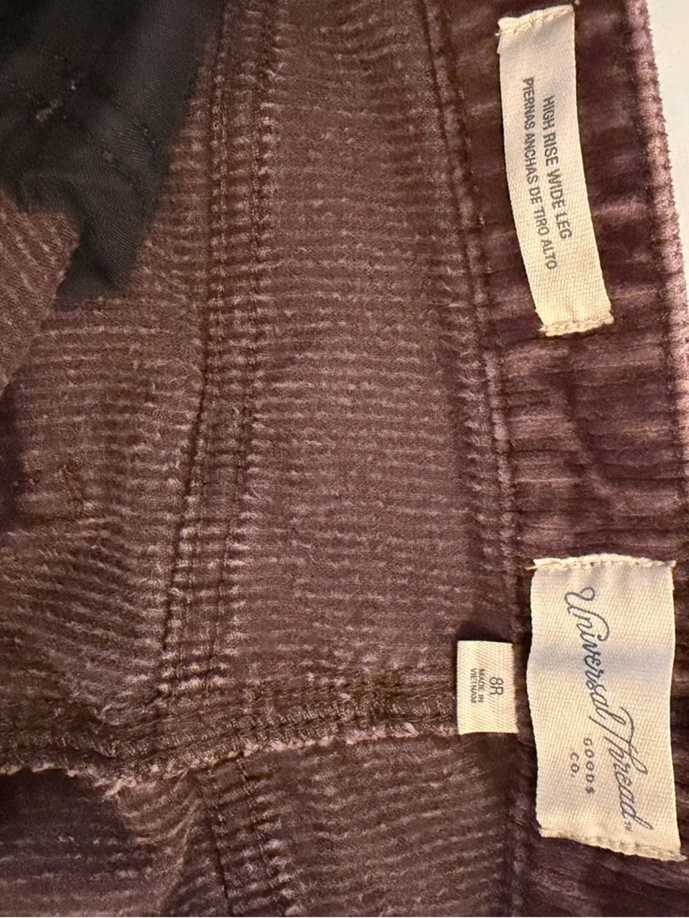 Universal Thread Women’s Corduroy Pants - Dark Brown - Picture 4 of 5